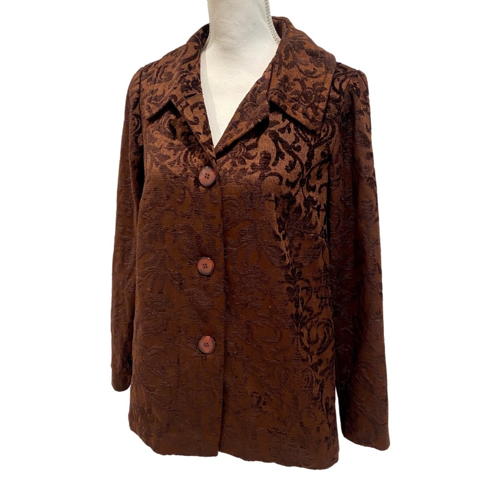 NWOT Brown Jacquard Blazer Jacket | Handcrafted in Ireland!🍀 (S)